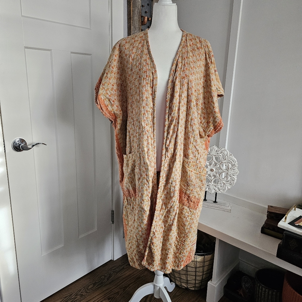 Kantha Bae Reversible Cotton Sari Kimono